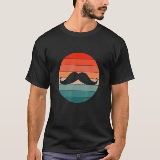 Mustache Retro Style Vintag T-Shirt (Vorderseite)