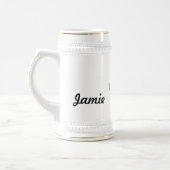 Mustache Retro Vintager Hipster Geschenke Bierglas (Links)