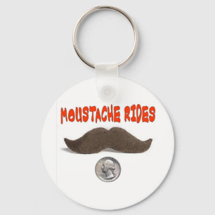 MUSTACHE RIDES 25 CENTS SCHLÜSSELANHÄNGER