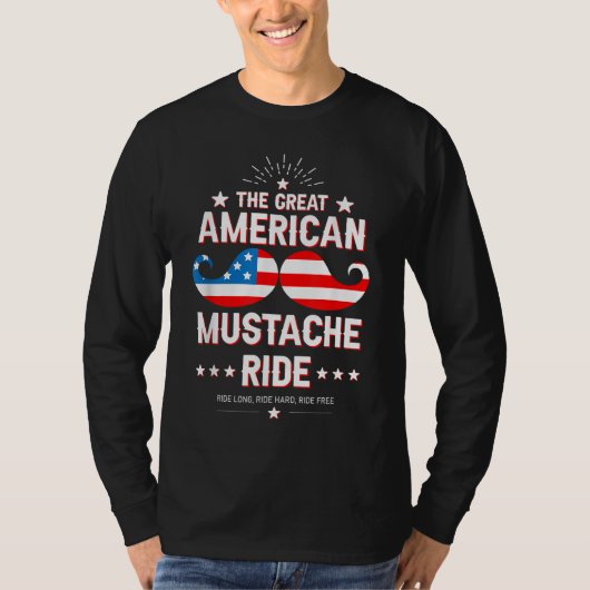 Mustache Rides Presents T-Shirt (Vorderseite)
