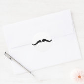 Mustache Runder Aufkleber (Umschlag)