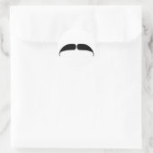 Mustache Runder Aufkleber (Tasche)
