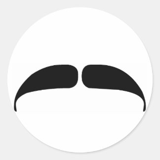 Mustache Runder Aufkleber