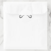 Mustache Runder Aufkleber (Tasche)