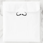 Mustache Runder Aufkleber (Tasche)