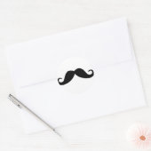 Mustache Runder Aufkleber (Umschlag)