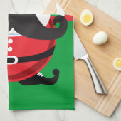 Mustache Santa Claus Geschirrtuch (Viertel Falte)