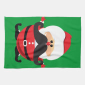 Mustache Santa Claus Geschirrtuch (Horizontal)
