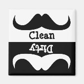 Mustache Saubere Waschmaschine Geschirrspüler Magnet (Vorne)
