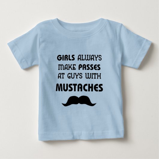 Mustache Säugling T - Shirt (Vorderseite)