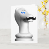 Mustache Schach Ritterspielkarte Karte (Gelbe Blume)