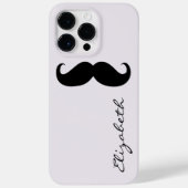 Mustache Schlicht Silver Background Case-Mate iPhone Hülle (Rückseite)