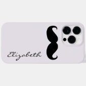 Mustache Schlicht Silver Background Case-Mate iPhone Hülle (Rückseite (Horizontal))