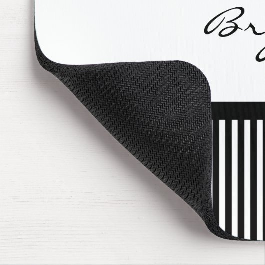 Mustache Schwarz-weiß Strick Computer Mouse Pad Mousepad (Ecke)