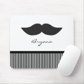 Mustache Schwarz-weiß Strick Computer Mouse Pad Mousepad (Mit Mouse)