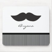 Mustache Schwarz-weiß Strick Computer Mouse Pad Mousepad (Vorne)