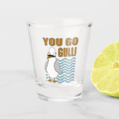 Mustache Seagull You Go Gull Schnapsglas (Vorderseite)