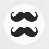 Mustache-Set Etiketten (Design 1)