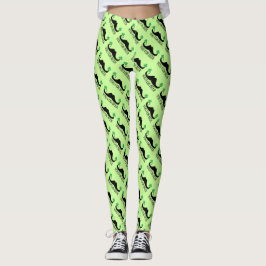 Mustache Sie für Bier St Patrick Day Green Clovers Leggings