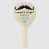 Mustache Sie haben lustigen kleinen Mann ist One C Fächer (Rückseite)