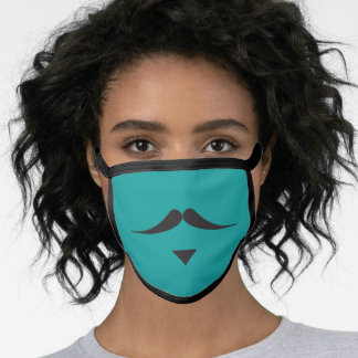 MUSTACHE "Sir Thomas" Gesichtsmaske auf Aqua Mund-Nasen-Maske