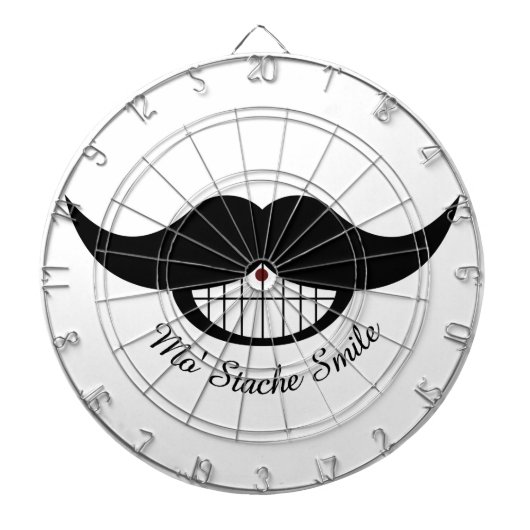 Mustache Smile Dartscheibe (vorne)