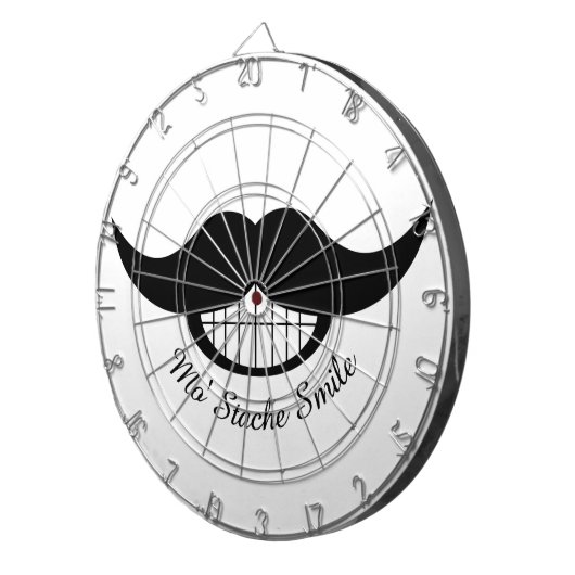 Mustache Smile Dartscheibe (Vorderseite rechts)