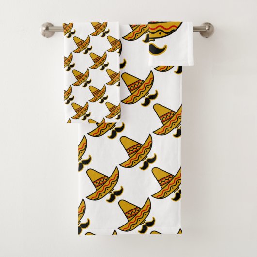 Mustache Sombrero Badhandtuch Set (Insitu)