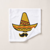 Mustache Sombrero Badhandtuch Set (Waschlappen)