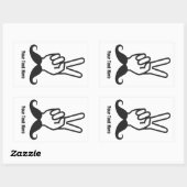 Mustache-Sonderaufkleber gewinnen Rechteckiger Aufkleber (Blatt)