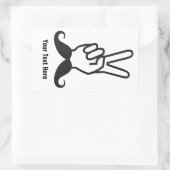Mustache-Sonderaufkleber gewinnen Rechteckiger Aufkleber (Tasche)