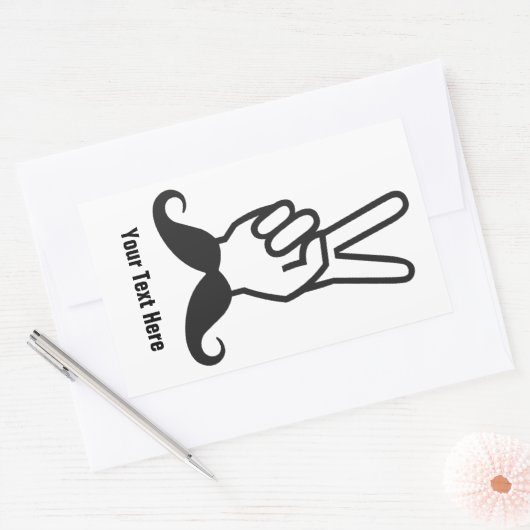 Mustache-Sonderaufkleber gewinnen Rechteckiger Aufkleber (Umschlag)