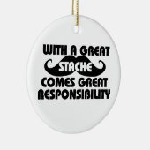 Mustache Spaß Keramik Ornament (Rechts)