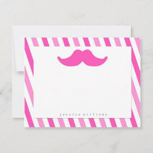 Mustache Stationery Mitteilungskarte