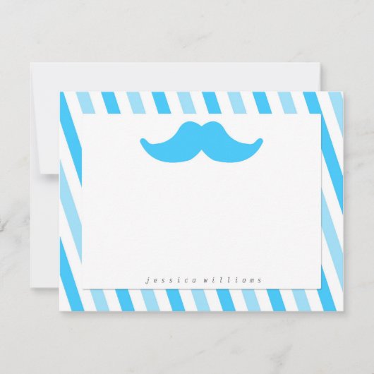 Mustache Stationery Mitteilungskarte (Vorderseite)