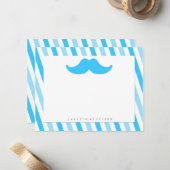 Mustache Stationery Mitteilungskarte (Vorderseite/Rückseite Beispiel)