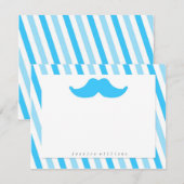 Mustache Stationery Mitteilungskarte (Vorne/Hinten)