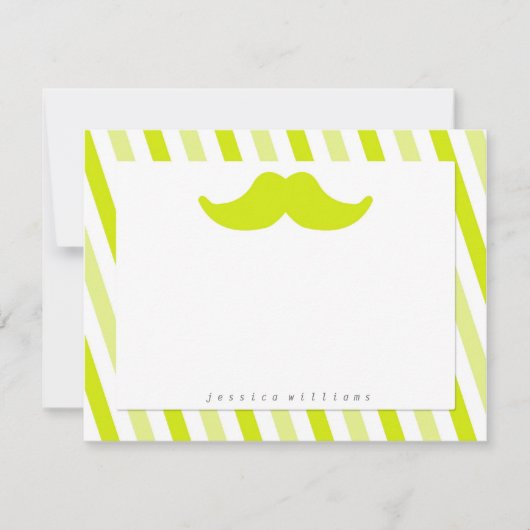 Mustache Stationery Mitteilungskarte (Vorderseite)