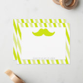 Mustache Stationery Mitteilungskarte (Vorderseite/Rückseite Beispiel)