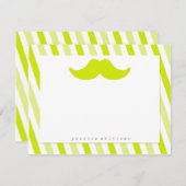 Mustache Stationery Mitteilungskarte (Vorne/Hinten)
