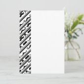 Mustache Stripes Einladung (Stehend Vorderseite)