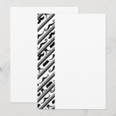 Mustache Stripes Einladung (Vorne/Hinten)