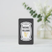 Mustache Stripes Golden Shears Comb Visitenkarte (Stehend Vorderseite)