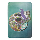 Mustache Sugar Skull Bath Mat Badematte (Vorderseite Vertikal)