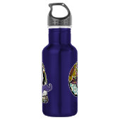 Mustache Sugar Skull (Farbe) Liberty Flasche Trinkflasche (Rückseite)