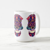 Mustache Sugar Skulls Kaffeetasse (VorderseiteRechts)