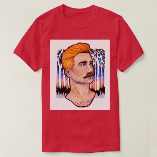 Mustache Sunrise T-Shirt (Design vorne)