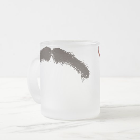 Mustache-Tasse Mattglastasse (Vorderseite Links)