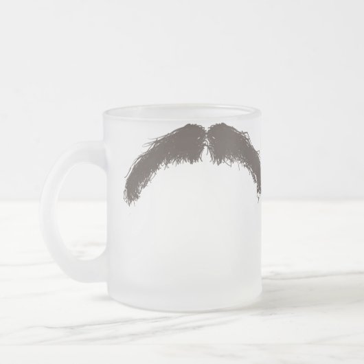 Mustache-Tasse Mattglastasse (Links)