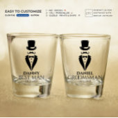 Mustache Tux personalize Trauzeuge Schnapsglas